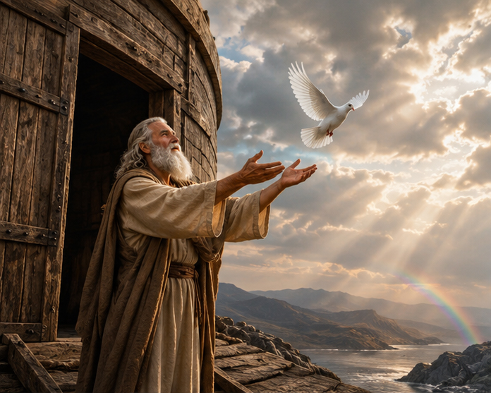 noah-releases-the-dove